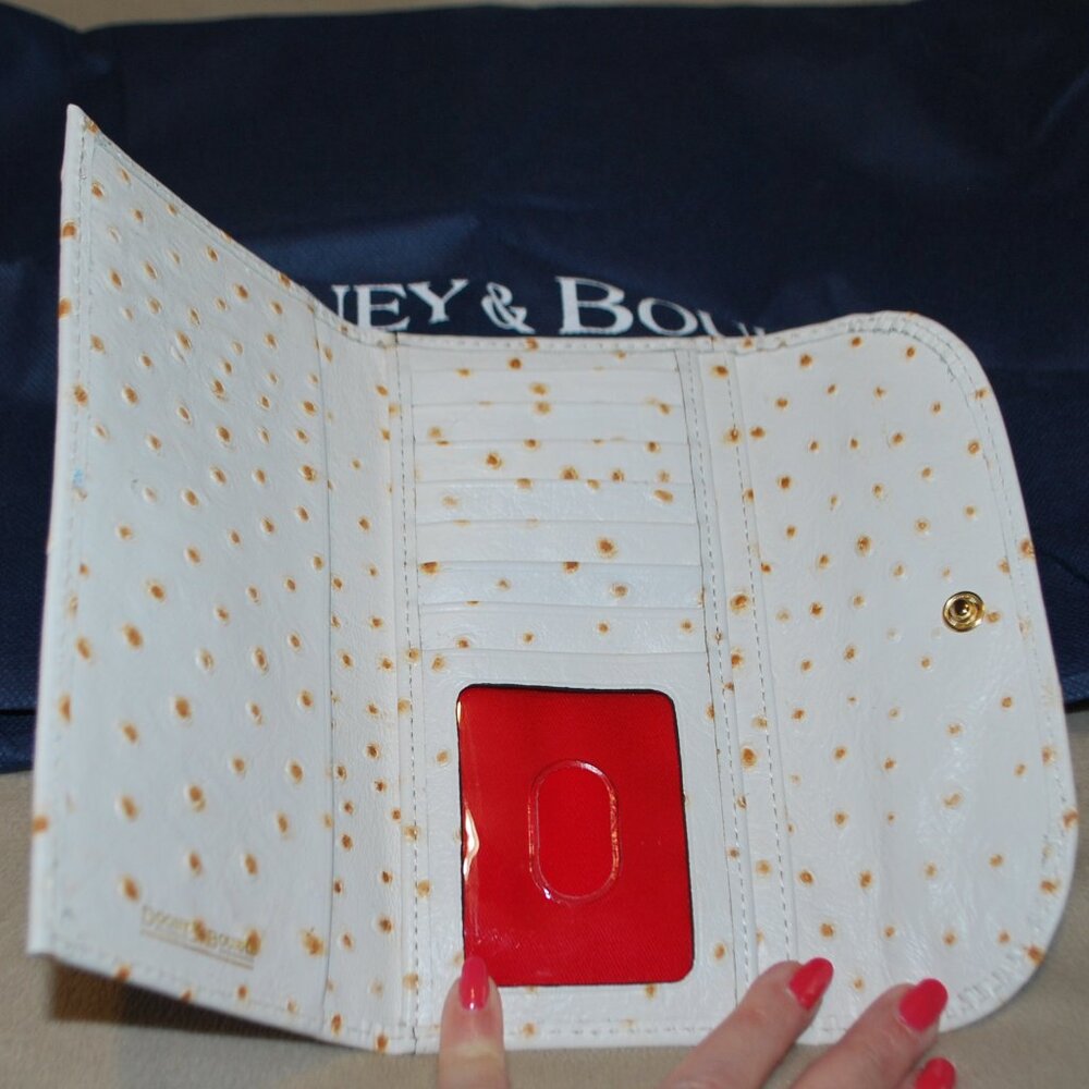 NEW Dooney & Bourke White Ostrich Purse & Matching Wallet - Picture 11 of 11